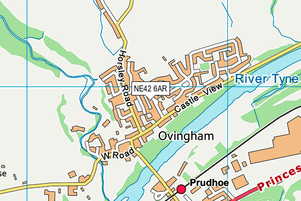 NE42 6AR map - OS VectorMap District (Ordnance Survey)