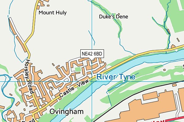 NE42 6BD map - OS VectorMap District (Ordnance Survey)