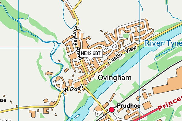 NE42 6BT map - OS VectorMap District (Ordnance Survey)