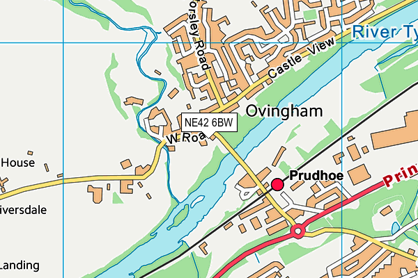 NE42 6BW map - OS VectorMap District (Ordnance Survey)