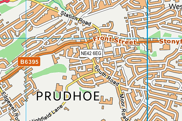 NE42 6EG map - OS VectorMap District (Ordnance Survey)