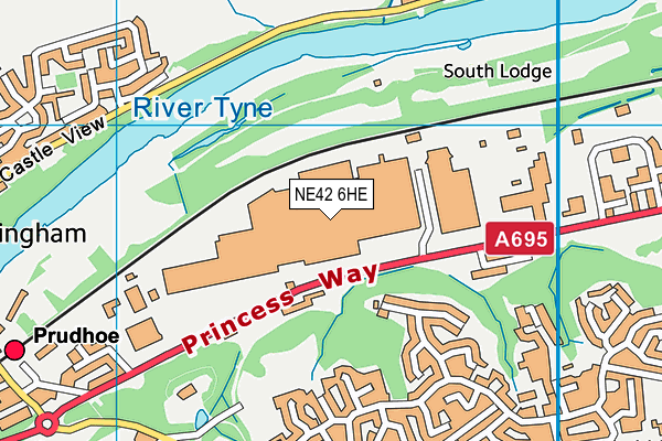 NE42 6HE map - OS VectorMap District (Ordnance Survey) NE42 6HE map - OS VectorMap District (Ordnance Survey)