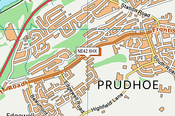 NE42 6HX map - OS VectorMap District (Ordnance Survey)