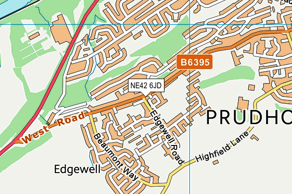 NE42 6JD map - OS VectorMap District (Ordnance Survey) NE42 6JD map - OS VectorMap District (Ordnance Survey)