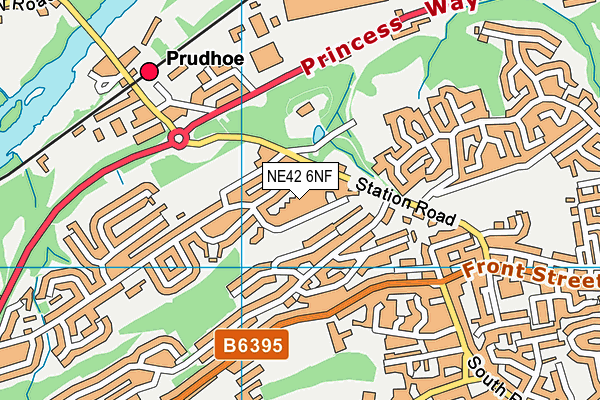 NE42 6NF map - OS VectorMap District (Ordnance Survey)