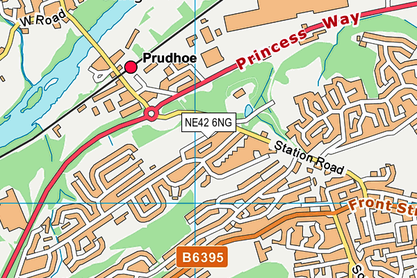 NE42 6NG map - OS VectorMap District (Ordnance Survey)