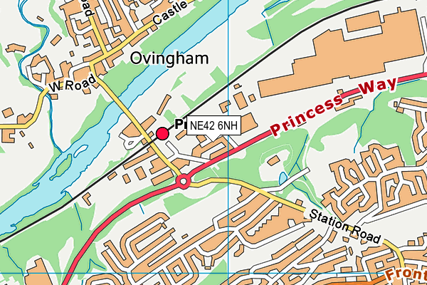 NE42 6NH map - OS VectorMap District (Ordnance Survey)