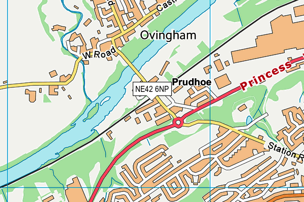 NE42 6NP map - OS VectorMap District (Ordnance Survey)