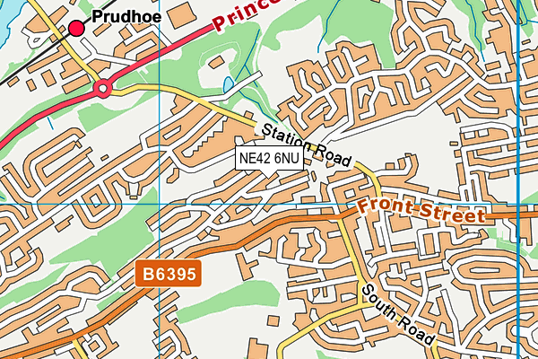 NE42 6NU map - OS VectorMap District (Ordnance Survey)