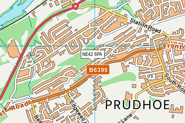 NE42 6PA map - OS VectorMap District (Ordnance Survey)