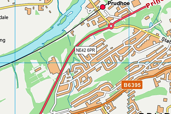 NE42 6PR map - OS VectorMap District (Ordnance Survey)