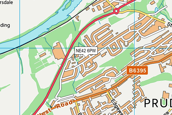 NE42 6PW map - OS VectorMap District (Ordnance Survey) NE42 6PW map - OS VectorMap District (Ordnance Survey)
