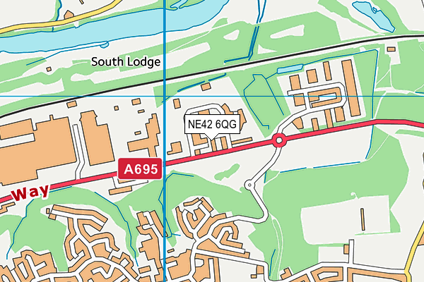 NE42 6QG map - OS VectorMap District (Ordnance Survey) NE42 6QG map - OS VectorMap District (Ordnance Survey)