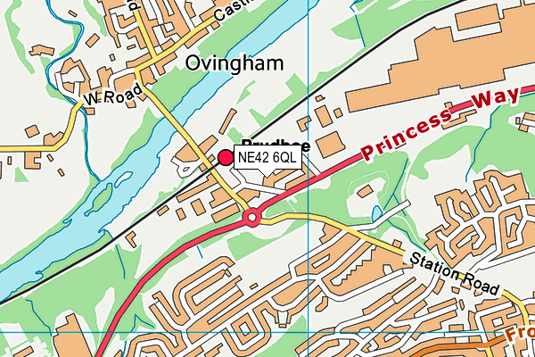 NE42 6QL map - OS VectorMap District (Ordnance Survey) NE42 6QL map - OS VectorMap District (Ordnance Survey)