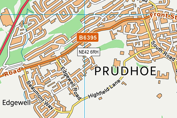 NE42 6RH map - OS VectorMap District (Ordnance Survey)