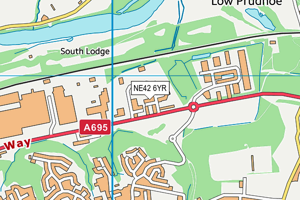 NE42 6YR map - OS VectorMap District (Ordnance Survey) NE42 6YR map - OS VectorMap District (Ordnance Survey)