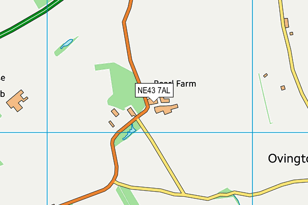 NE43 7AL map - OS VectorMap District (Ordnance Survey)