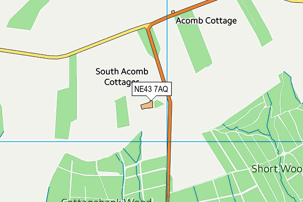 NE43 7AQ map - OS VectorMap District (Ordnance Survey) NE43 7AQ map - OS VectorMap District (Ordnance Survey)