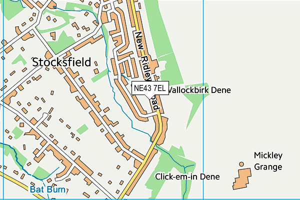 NE43 7EL map - OS VectorMap District (Ordnance Survey) NE43 7EL map - OS VectorMap District (Ordnance Survey)