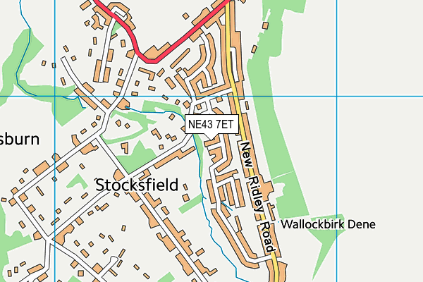 NE43 7ET map - OS VectorMap District (Ordnance Survey) NE43 7ET map - OS VectorMap District (Ordnance Survey)