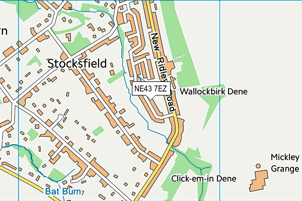 NE43 7EZ map - OS VectorMap District (Ordnance Survey) NE43 7EZ map - OS VectorMap District (Ordnance Survey)