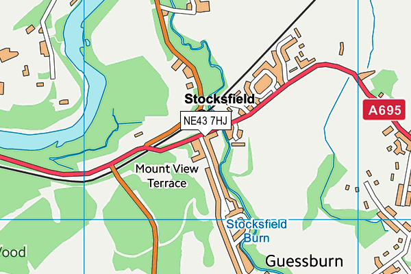 NE43 7HJ map - OS VectorMap District (Ordnance Survey) NE43 7HJ map - OS VectorMap District (Ordnance Survey)