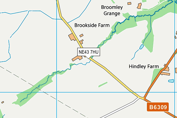 NE43 7HU map - OS VectorMap District (Ordnance Survey) NE43 7HU map - OS VectorMap District (Ordnance Survey)