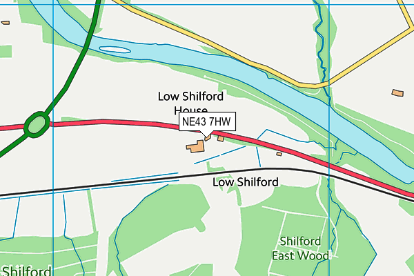 NE43 7HW map - OS VectorMap District (Ordnance Survey) NE43 7HW map - OS VectorMap District (Ordnance Survey)