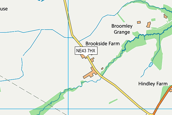 NE43 7HX map - OS VectorMap District (Ordnance Survey)