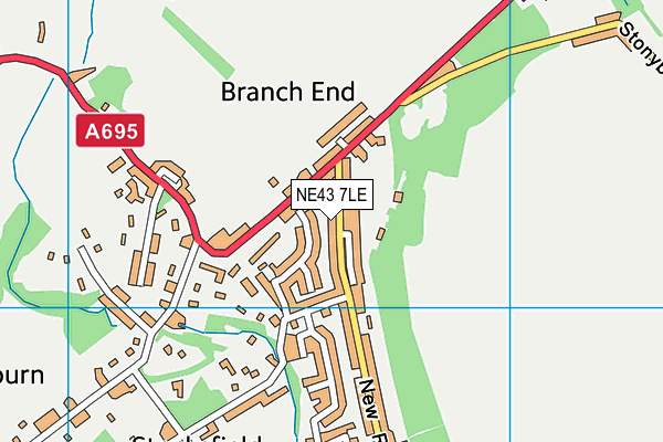 NE43 7LE map - OS VectorMap District (Ordnance Survey) NE43 7LE map - OS VectorMap District (Ordnance Survey)
