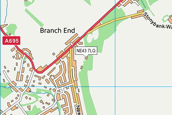 NE43 7LQ map - OS VectorMap District (Ordnance Survey) NE43 7LQ map - OS VectorMap District (Ordnance Survey)