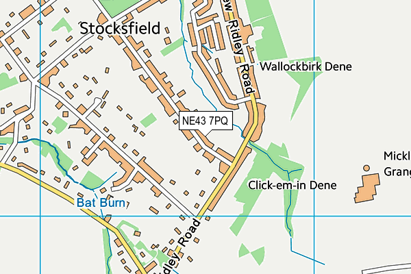 NE43 7PQ map - OS VectorMap District (Ordnance Survey) NE43 7PQ map - OS VectorMap District (Ordnance Survey)