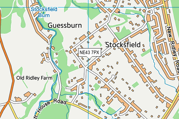 NE43 7PX map - OS VectorMap District (Ordnance Survey) NE43 7PX map - OS VectorMap District (Ordnance Survey)
