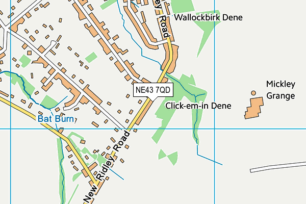 NE43 7QD map - OS VectorMap District (Ordnance Survey) NE43 7QD map - OS VectorMap District (Ordnance Survey)
