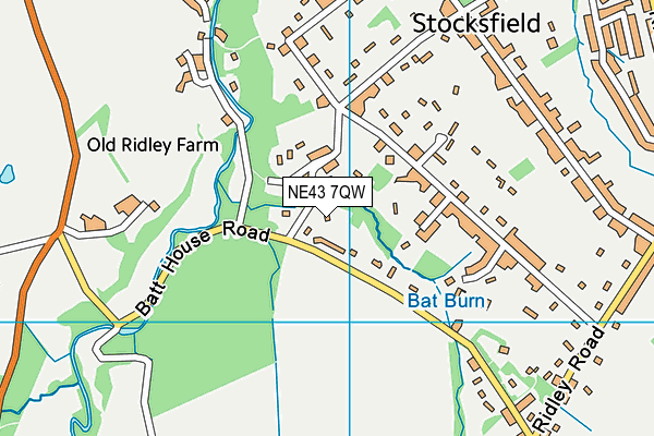 NE43 7QW map - OS VectorMap District (Ordnance Survey) NE43 7QW map - OS VectorMap District (Ordnance Survey)