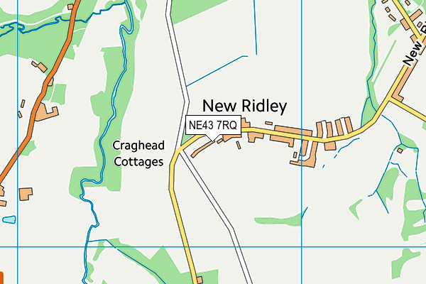 NE43 7RQ map - OS VectorMap District (Ordnance Survey)