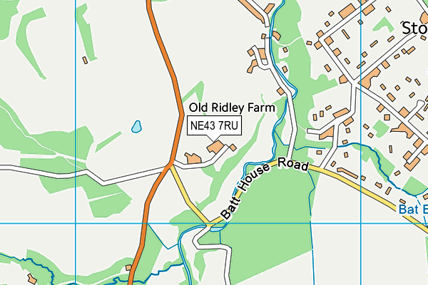 NE43 7RU map - OS VectorMap District (Ordnance Survey)
