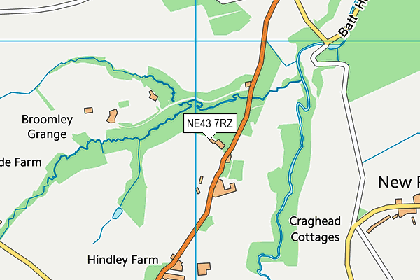 NE43 7RZ map - OS VectorMap District (Ordnance Survey) NE43 7RZ map - OS VectorMap District (Ordnance Survey)