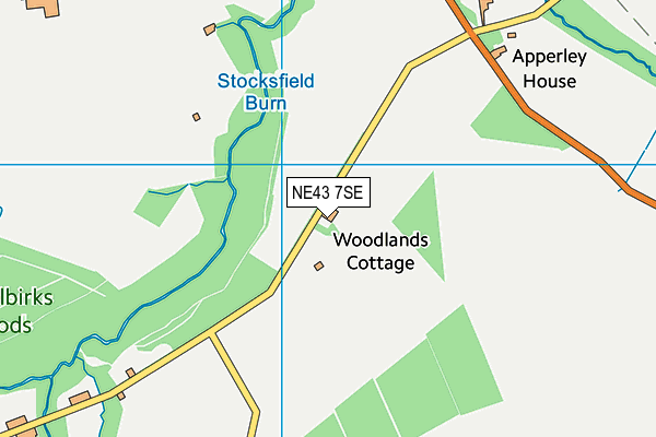 NE43 7SE map - OS VectorMap District (Ordnance Survey) NE43 7SE map - OS VectorMap District (Ordnance Survey)