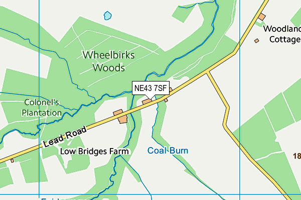 NE43 7SF map - OS VectorMap District (Ordnance Survey) NE43 7SF map - OS VectorMap District (Ordnance Survey)