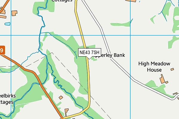 NE43 7SH map - OS VectorMap District (Ordnance Survey) NE43 7SH map - OS VectorMap District (Ordnance Survey)