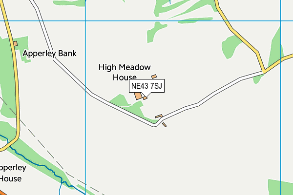 NE43 7SJ map - OS VectorMap District (Ordnance Survey) NE43 7SJ map - OS VectorMap District (Ordnance Survey)