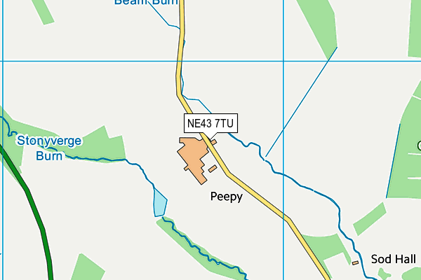NE43 7TU map - OS VectorMap District (Ordnance Survey) NE43 7TU map - OS VectorMap District (Ordnance Survey)