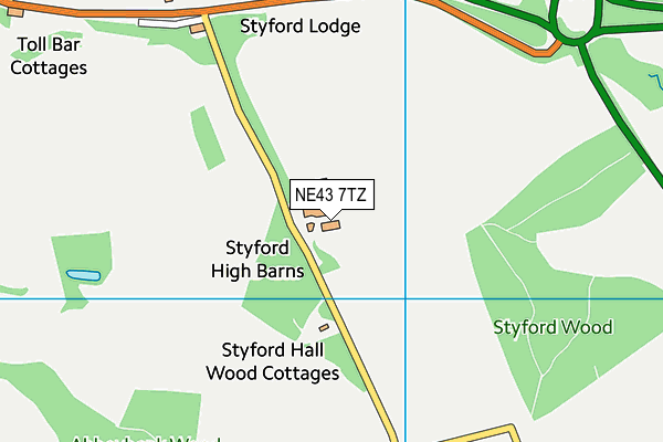 NE43 7TZ map - OS VectorMap District (Ordnance Survey) NE43 7TZ map - OS VectorMap District (Ordnance Survey)