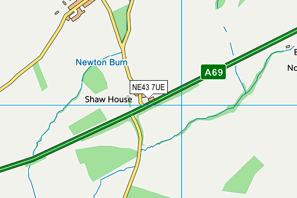 NE43 7UE map - OS VectorMap District (Ordnance Survey) NE43 7UE map - OS VectorMap District (Ordnance Survey)