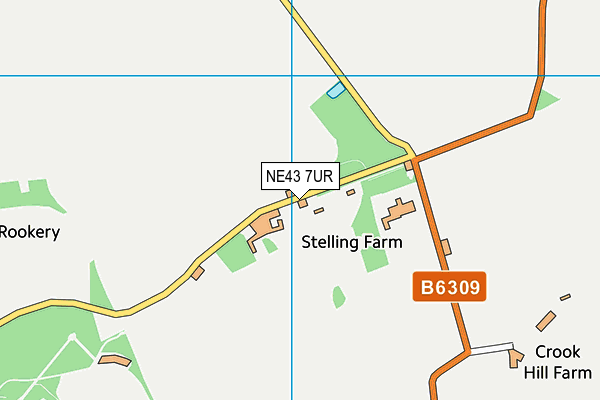 NE43 7UR map - OS VectorMap District (Ordnance Survey) NE43 7UR map - OS VectorMap District (Ordnance Survey)