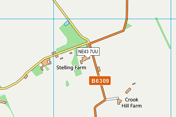 NE43 7UU map - OS VectorMap District (Ordnance Survey) NE43 7UU map - OS VectorMap District (Ordnance Survey)