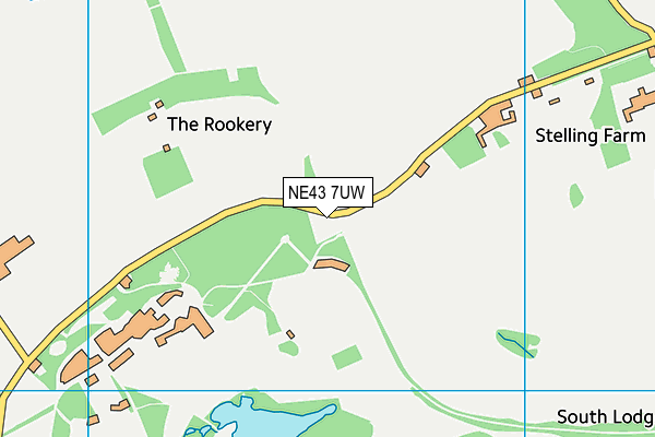 NE43 7UW map - OS VectorMap District (Ordnance Survey) NE43 7UW map - OS VectorMap District (Ordnance Survey)