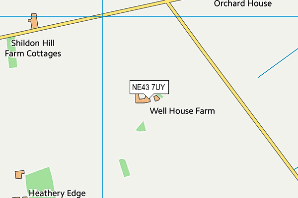 NE43 7UY map - OS VectorMap District (Ordnance Survey) NE43 7UY map - OS VectorMap District (Ordnance Survey)