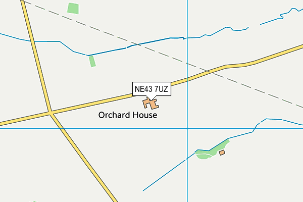 NE43 7UZ map - OS VectorMap District (Ordnance Survey)